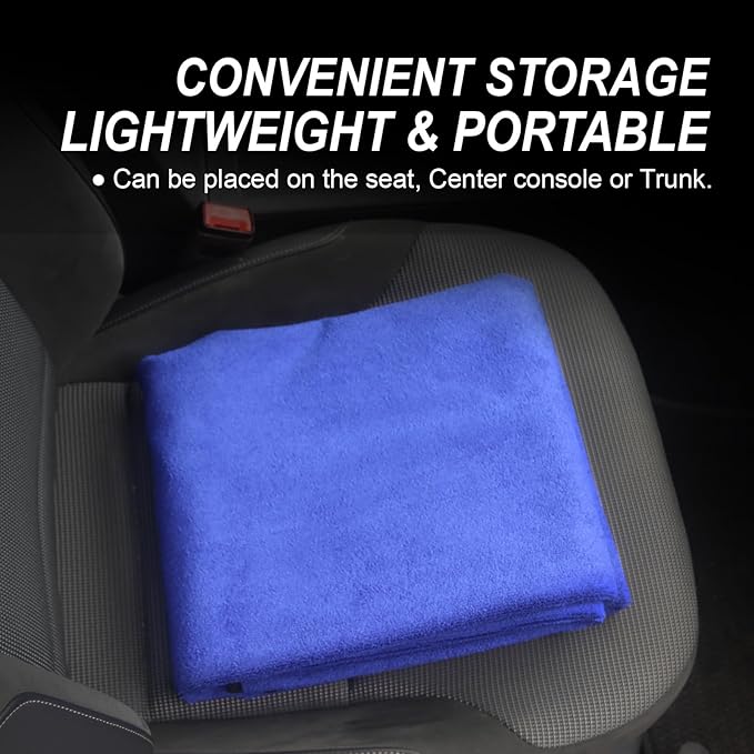 nbnhxnff Sweat Towel Car Seat Cover Protector Rear Seats for Gym Workout, Running, Swimming, Beach and Hiking, Waterproof Universal Seat Cover for Car, Trucks, Van & SUV(Blue, 1pcs Rear Seat)