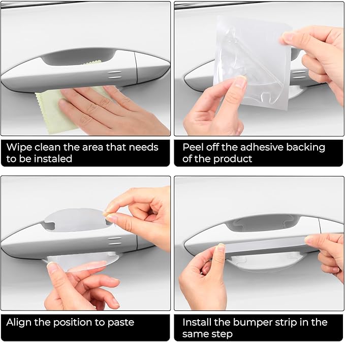 16PCS Car Door Handle Protector, Transparency Car Door Handle Scratch Protector, Waterproof Cars Handles Protecting, for Most Cars Handles