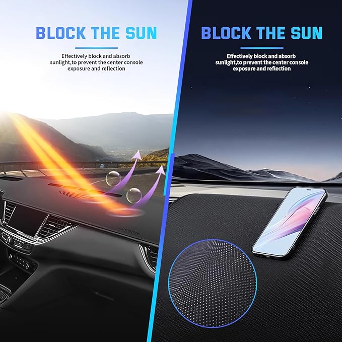 Custom Leather Dash Cover for Your Car Model,Personalised Logo,1:1 Custom Dashboard Cover,Sunproof Dash Mat with Non-Slip Bottom,Interior Dash Covers for 99% of Car SUV,Dash Decorative Cover