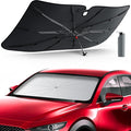 [Upgrade] DMJN Umbrella Windshield Sun Shade, [Nano-Ice-Crystal Coatings] Umbrella Sunshade for Car - Protect Interior from UV & Keep Car Cooler (Small)