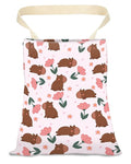 ANKVRP Car Trash Can, Durable Hanging Car Trash Garbage Bag, Cute Automotive Garbage Cans Organizer, Cute Brown Bear Flower