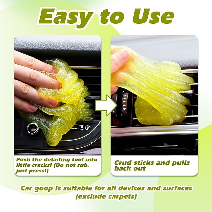 x xotic tech Car Cleaning Gel for Car Detailing Putty Interior Cleaner Slime Auto Detail Tools Supplies Accessories Valentines Day Gifts for Him Her Men Women Stocking Stuffers Yellow