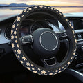 Steering Wheel Cover Neoprene Material Most Cars Men&Women Universal 15 inch Premium Non-Slip Spring Steering Wheel Protector Floral Car Accessories (Daisy Flower)