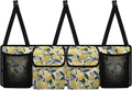 Lemon Car Trunk Organizer and Storage, Backseat Hanging Organizer for SUV, Truck, Collapsible Cargo Storage Bag with 4 Pockets, Car Interior Accessories
