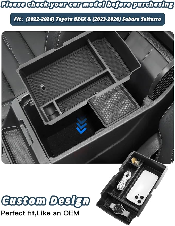 Ruiya 2026 CRV Center Console Organzier for Honda CRV 2026 Accessories ABS Material Armrest Console Glove Tray Compatible with 2026 Honda CRV LX/EX/EX-L/Hybrid(Sport/Sport-L/Sport Touring/TrailSport)