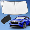 ZOIBV for Toyota Highlander 2020-2024 2025 2026 Sun Shade Sunshade Windshield Cover, 4-Layer Front Window Shade Custom Fit Highlander L LE XLE Limited Platinum Sun Visor 240T Fabric Car Accessories