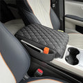 XUKEY Arm Rest Cover for Car Center Console Cover 12.6"×8.3" Leather Armrest Cushion Organizer with Storage Pocket Center Console Protector Arm Rest Pillow Pads for Most Cars, Trucks, SUVs (Black)
