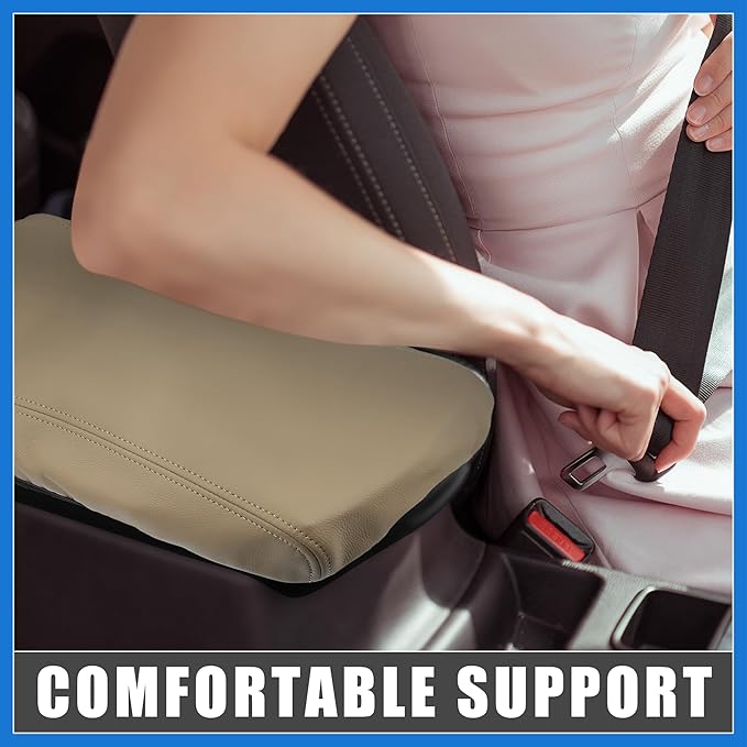 Car Center Console Pad Waterproof Armrest Seat Box Cover Protector Beige for Nissan Altima 2013-2018 Auto Accessories