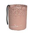 Blush Pink Rose Gold Glitter Car Trash Can Leak Proof Hanging Waterproof Garbage Can Multipurpose Trash Bin for Car SUV Front Seat Headrest Collapsible and Portable Storage Pocket