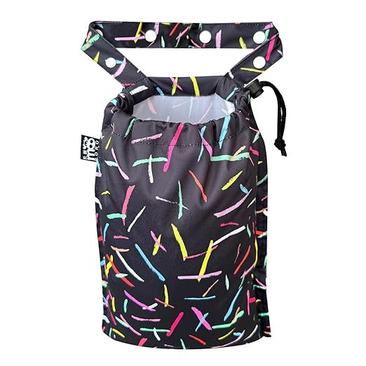 RMMOORORO Cute Hanging Car Trash Garbage Bag 100% Leakproof Waterproof Multipurpose for Car Back Front Seat Console with Hanging Strap (Colorful Lines)