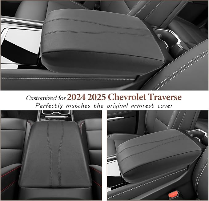 SKTU 2024 2025 2026 Chevy Traverse Center Console Cover for 2024 2025 2026 Chevrolet Traverse Armrest Cover 2024 2025 2026 Chevy Traverse Accessories 2024 2025 2026 Traverse Center Console Cushion
