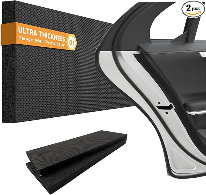 Garage Wall Protector - Heavy Duty Self-Adhesive Foam Bumpers for Car Door Dings, Furniture & Bike Scratches | Tool-Free Installation, Extreme Durability