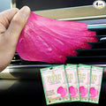 FiveJoy Car Cleaning Gels, 4-Pack Universal Auto Detailing Tools Car Interior Cleaner Putty, Dust Cleaning Mud for PC Tablet Laptop Keyboard, Camera, Printers, Calculator - 320g (2.8oz/pcs) (Pink)
