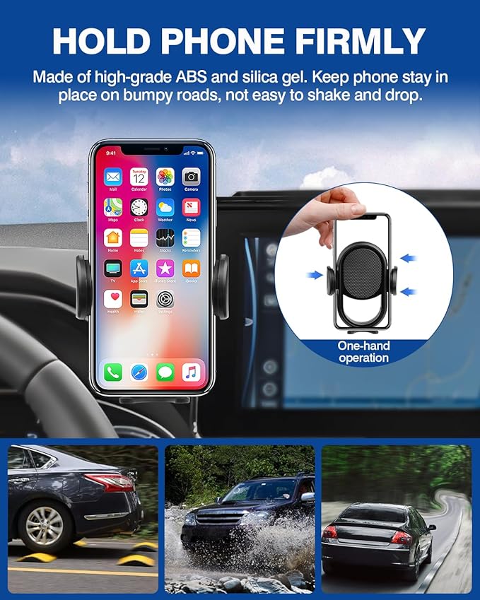 Autorder Car Phone Holder for Toyota Venza 2021 2022 2023 2024 Accessories Phone Mount 12.3" Screen Cell Phone Automobile Cradles 360 Degree Rotation (Not fit Screen with Automatic Light Sensor)