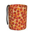 KXWQTRDD Car Garbage Bag Pizza Pepperoni Mini Car Trash Bin Portable Collapsible Waterproof Rubbish Bag for Car Accessories Back Front Seat Cup Holder