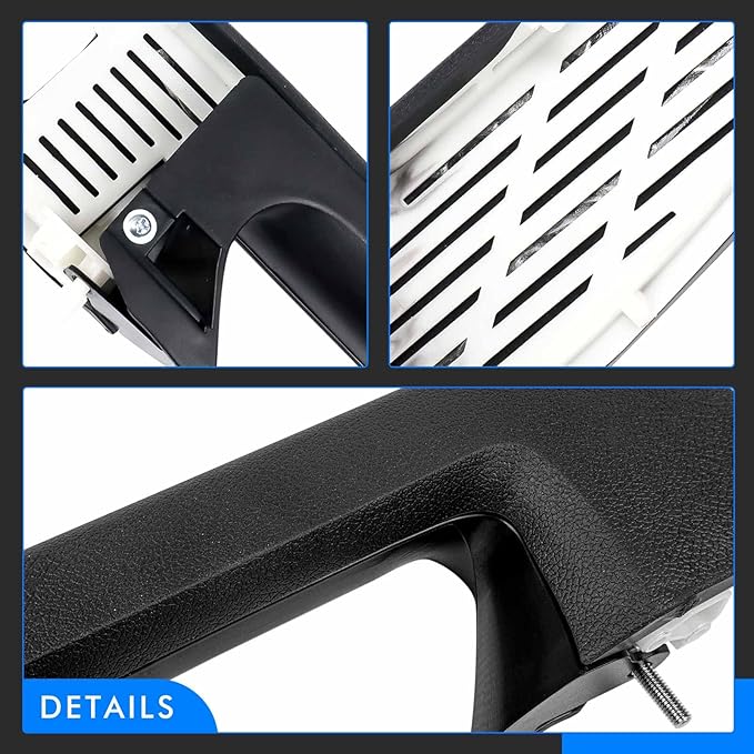 80994 Front Driver & Passenger Side Armrest Repair Fit for Chevrolet Chevy Silverado Suburban Tahoe Avalanche For GMC Sierra Yukon 2010-2014 Door Panel with Release Handle Above Armrest - Black