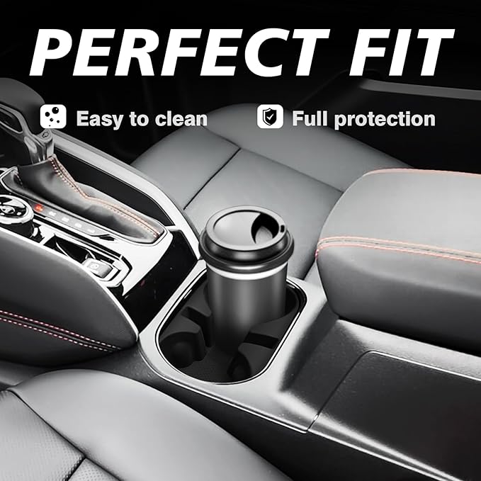 Muslogy Center Console Cup Holder Inserts Compatible with 2023-2025 Chevy Colorado & GMC Canyon Accessories Front Console Drink Holder Silicone Organizer Non-Slip Upgraded Snug Fit