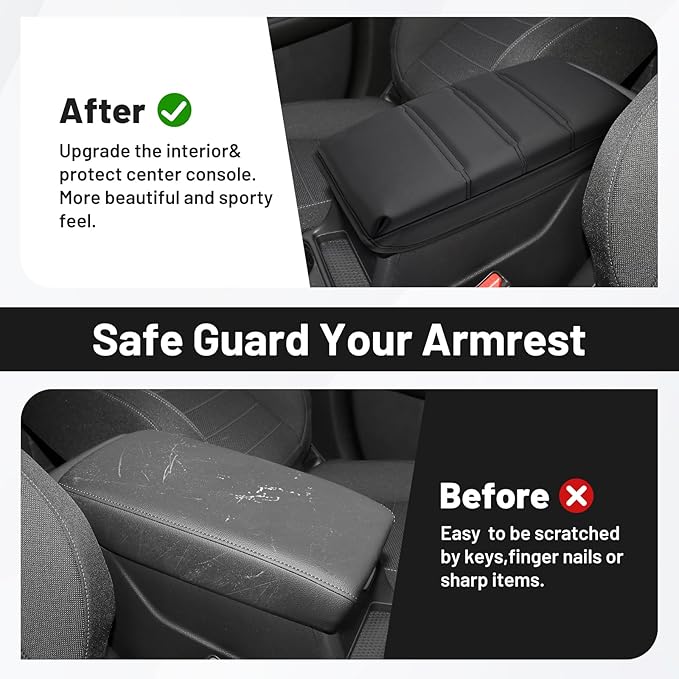 Autorder Center Console Cover for 2023-2025 2026 Honda CR-V CRV Accessories Armrest Cover Anti-Scratch Middle Console Pad Armrest Protector