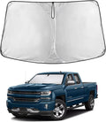 EcoNour Windshield Sun Shade for Chevrolet Silverdo 2011-2017 2018 2019, Sun Visor for Front Windshield & Window Sunshade Cover, UV Heat Blocker & Protector, Car Accessories