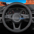 Custom-Fit Leather Steering Wheel Cover for Cadillac, A-Style, Non-Slip, Breathable
