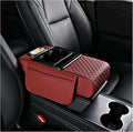 Car Arm Rest Cushion for Mazda CX-5, Center Console Armrest Pillow Car Armrest Pad Trucks with Cup Holder, Armrest Pad Storage Bag(Red)