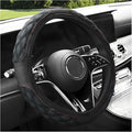 Car Steering Wheel Cover, 15 Inches Non-Slip Leather Car Steering Wheel Protector, Universal Steering Wheel Soft Cover Mats for Car Truck SUV, Interior Car Accessories (Black)