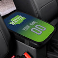 Custom Football Car Armrest Covers Universal Auto Center Console Pad Car handrail Box Cushion Personalized Add Name & Number Fans Gift Fit Suit for SUV Truck Sedan Van