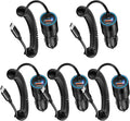 5-Pack USB C Car Charger,38W Fast Charging Car Phone Charger+3FT Type C Coiled Cable,PD&QC 3.0 Car Charger Adapter Compatible with iPhone 16/15 Plus/Pro/Max,Galaxy S24 S23 Ultra,iPad,LG