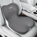 Coverado Car Seat Cushion and Lumbar Support Pillow One Piece, Memory Foam Ergonomic Back Support Driving Seat Cushion for Back Pain, Non-Slip Washable Cushion for Car, Driver, Office