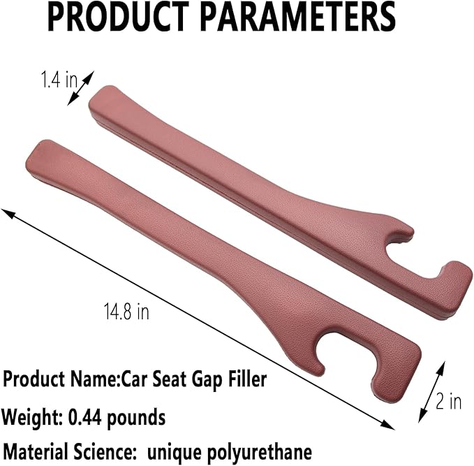 Uootill 2Pcs Car Seat Gap Filler Set,Seat Gap Organizer, No Drop Seat Guard,Car Seat Accessories,Drop seat Gap fillers Between Seat and Console Stop Things from Dropping (Claret 2Pcs)