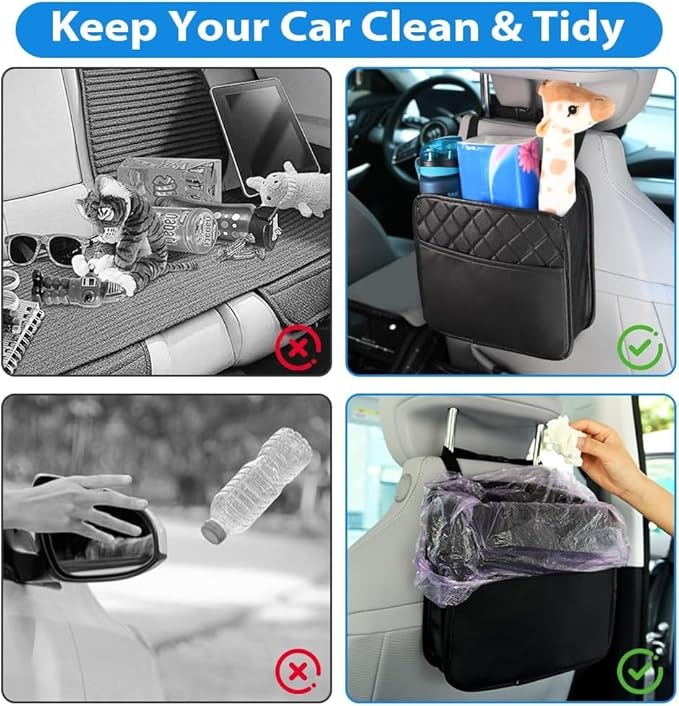 Car Seat Organizer for Toyota Corolla 2020-2026, Backseat Storage Bag PU Leather Hanging Holder Waterproof Travel Accessories