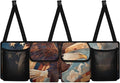 Back Seat Trunk Organizer Hanging Car Organizer Trunk Foldable Cargo Storage with 2 Large Storage Bag & 2 Mesh Pockets& 3 Adjustable Straps 37.01x11.81 inch,American Flag Eagle