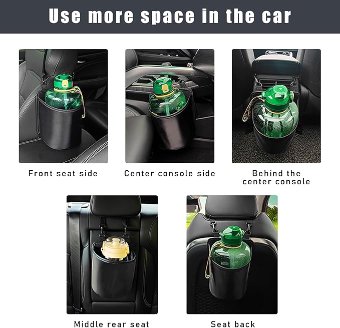 Car Seat Side Large Cup Holder, Waterproof Cup Holder Expander Adapter Bag, Multifunctional Hanging Storage Organizer for Drink Water Bottle, Essential Road Trip Car Accessories