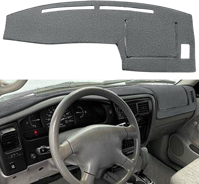 Dash Cover Mat Custom Fit for Toyota Tacoma 1998 1999 2000 2001 2002 2003 2004, Dashboard Cover Pad Carpet Protector (Dark Gray) F83