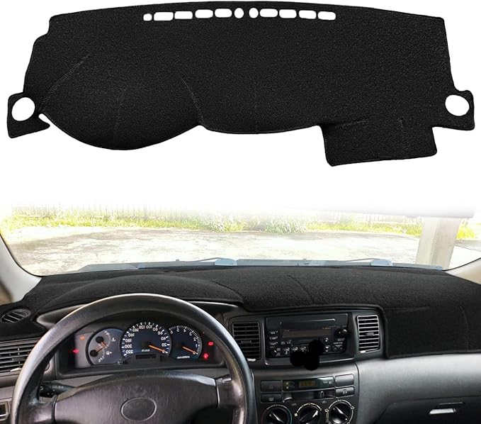Dash Cover Mat Custom Fit for Toyota Corolla 2003 2004 2005 2006 2007 2008,Dashboard Cover Pad Cap Carpet Protector(Black) Z01