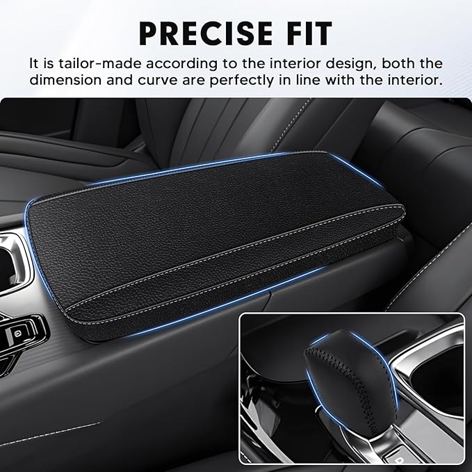 Autorder 2PCS Center Console Cover for 2023 2024 2025 Lexus RX350/RX350h/RX450h+/RX500h Accessories Gear Shift Knob Cover Anti-Scratch Leather Armrest Cover&Shift Knob Cover