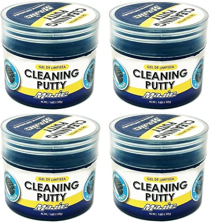 4 Pk Auto Cleaning Putty Gel Reusable Dust Cleaner Slime Keyboard Car Electronic Dirt Removal Wipe Auto Scratch-Free Reusable Detail Cleaning Tools Household Supplies Multi Purpose