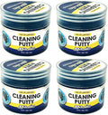 4 Pk Auto Cleaning Putty Gel Reusable Dust Cleaner Slime Keyboard Car Electronic Dirt Removal Wipe Auto Scratch-Free Reusable Detail Cleaning Tools Household Supplies Multi Purpose