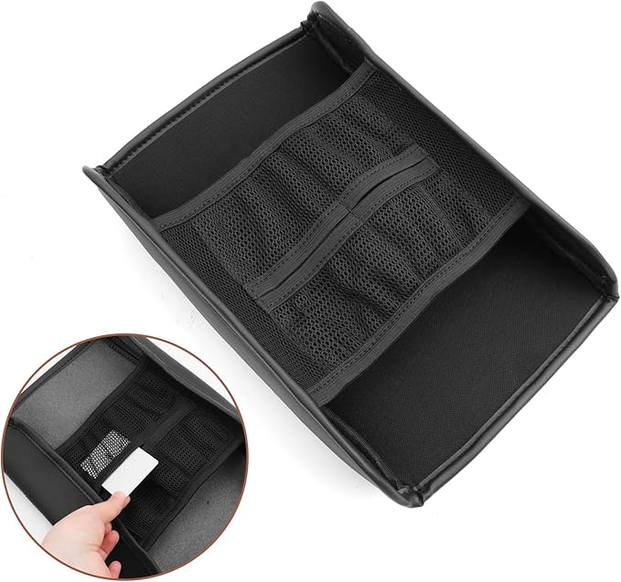 SKTU 2024 2025 2026 Tacoma Center Console Cover for 2024 2025 2026 Toyota Tacoma Armrest Cover Toyota Tacoma 2024 2025 2026 Accessories Center Console Soft Cushion with Pockets