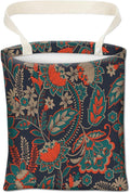 ABUIFDK Car Trash Can, Cute Car Trash Bag, Hanging Car Organizer and Storage Bag, Trash Bin for Car Accessories, Vehicle, Travelling, Camping Luxury Paisley Flowers