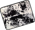 Car Center Console Cover, Universal Soft Large Neoprene Auto Armrest Seat Box Cover, Funny Car Decor Accessories Fit for Most Cars, Vehicles, SUVs Black White Cowhide