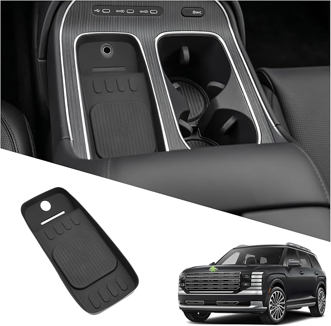 2026 Palisade Wireless Charging Pad for Hyundai Palisade 2026 Accessories Anti-Slip Wireless Silicone Mat Compatible with 2026 Hyundai Palisade Calligraphy/Limited/XRT Pro(Only for 7-seat version)