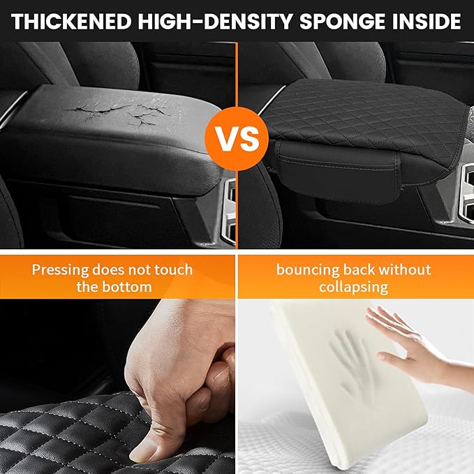 Custom for Center Console Cover 2025 2026 Toyota 4runner Armrest Cover Accessories PU Leather Armrest Seat Box Cover Protector with Pockets Storage Bag