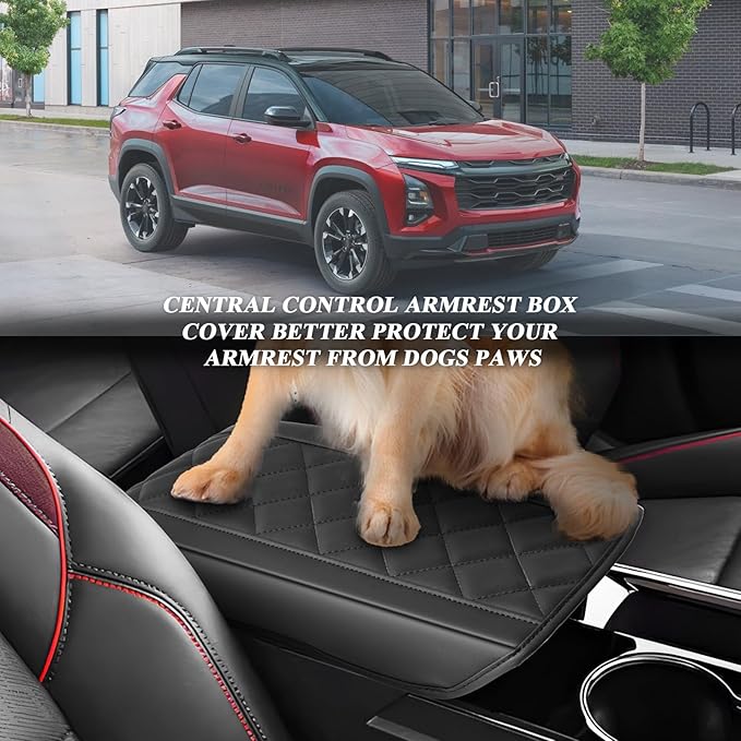 BIBIBO 2025 2026 Chevy Equinox Center Console Cover for 2025+ Chevy Equinox (LT/RS/ACTIV) Arm Rest Cover 2025 Chevrolet Equinox Accessories 2025 Equinox Armrest Cover(Not Fit 2025 Equinox EV)