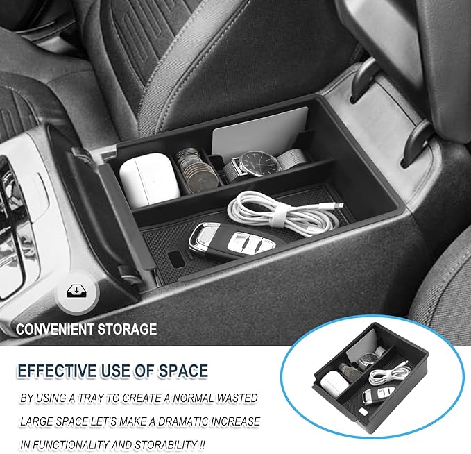 2025 2026 Tucson Center Console Organizer for 2026 Hyundai Tucson Accessories Armrest Console Organizer Compatible with 2022-2024 2025 2026 Hyundai Tucson SEL/SE/XRT(Not for Limited&N-Line&PHEV)