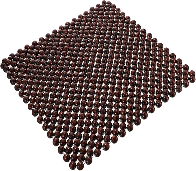 GLEAVI Car Seat Cushion Wood Beads Pad for Driving Comfort - Breathable Square Auto Seat Cushion for Summer Use and Fatigue Relief 17X17 Inches