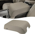 KBH Center Console Armrest Cover for 2015-2020 Ford F150, 2017-2022 F250-F550, 2018-2024 Expedition, Bucket Seat, PU Leather Cushion Pad, Anti-Scratch, Stone Gray (Not for Other Years)
