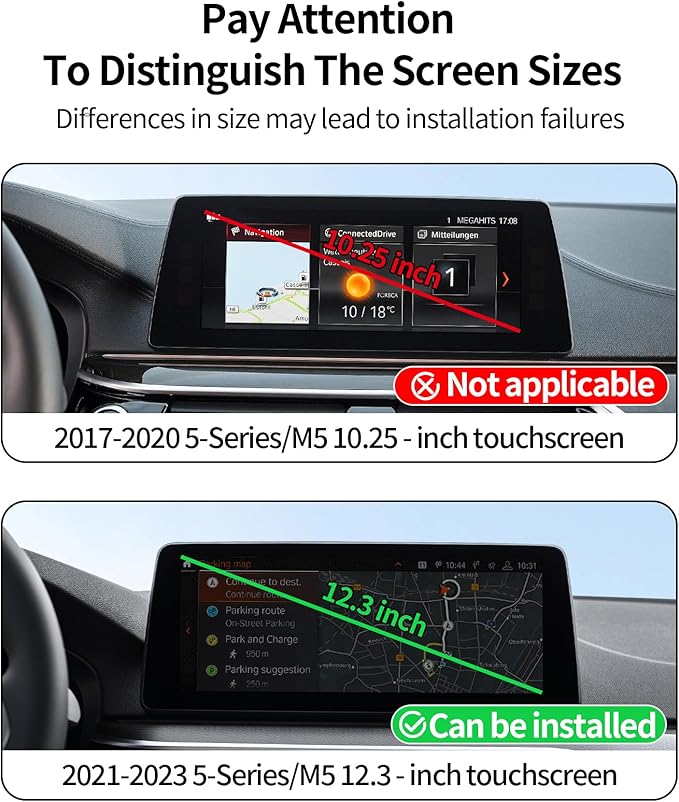 Car Phone Holder for 2021 2022 2023 BMW 5 Series / M5 Accessories 12.3-Inch Screen Fixed Clip, 360° Rotation Phone Mount Compatible with MagSafe, Cell Phone Holder Does Not Affect Air Vent