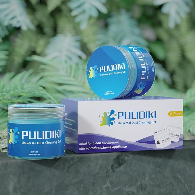 PULIDIKI Car Cleaning Gel Purple and Car Cleaning Putty Blue 2Pack Bundle
