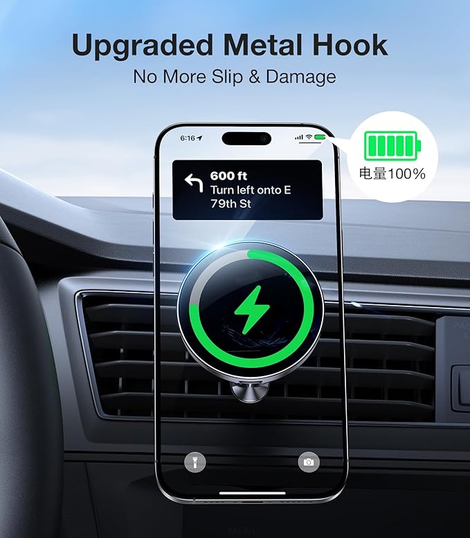 for MagSafe Car Mount Charger【100% Compatible 】carmount 2.0 Magnietic Phone Holders for Your Car Cell Phone Mount for Car Air Vent Dashboard Wireless Car Charger for iPhone 17 16 15 14 13